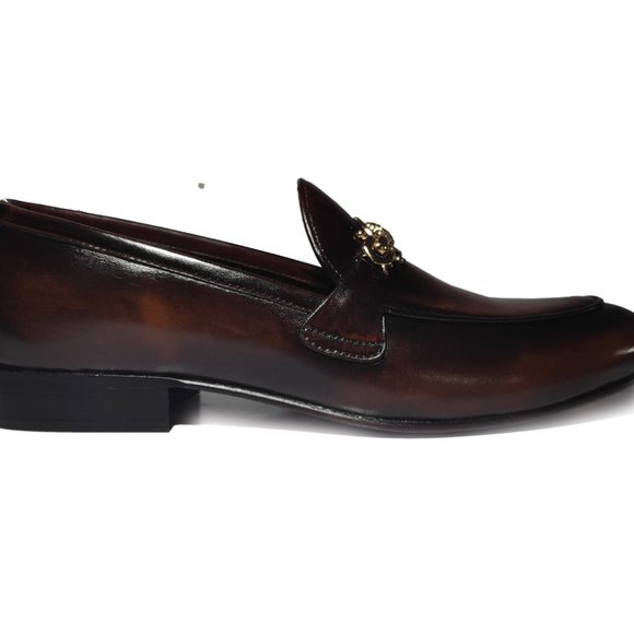 Bashwood Handmade Brown Shade Leather Loafers For Men main image 2